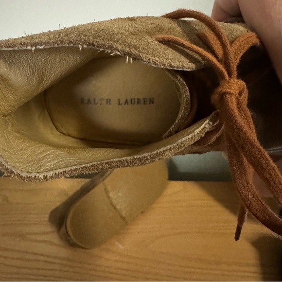 Ralph Lauren Brown Suede Lace Up Boots Size 9 Toddler - Picture 6 of 7